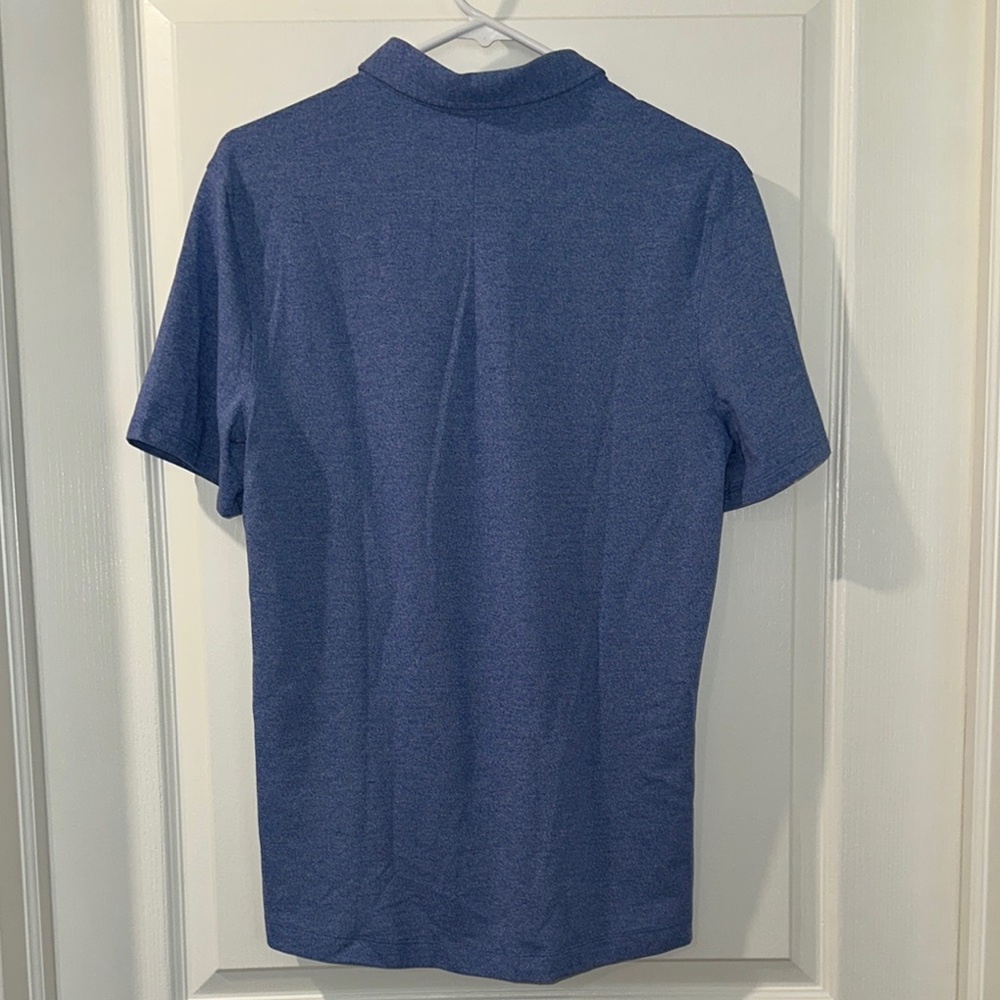 Lululemon- Classic Blue Polo Shirt with Textured Fabric - Picture 3 of 3